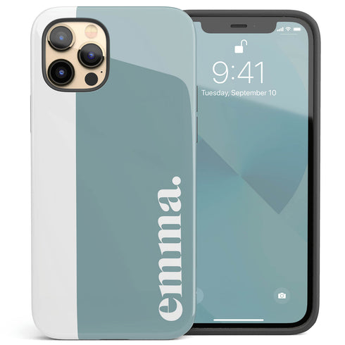 Elegant Striped Custom Serif Name iPhone Case